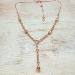 Marchesa Rose Gold-tone Stone Necklace